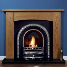 Contemporary Arch Fireplace with Henley Cast Iron Arch Insert